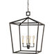 Denison 4 Light 26 inch Mole Black Lantern Pendant Ceiling Light, Large